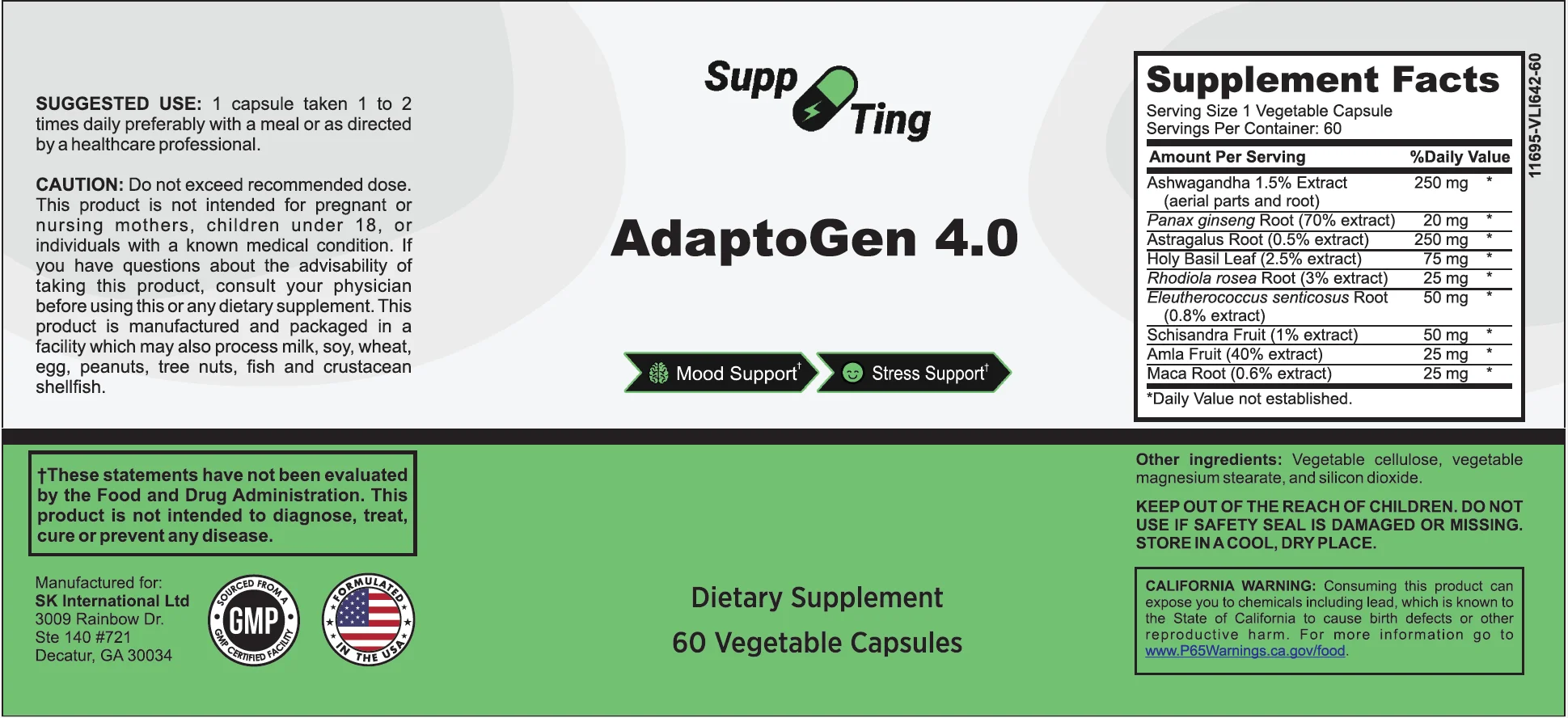 AdaptoGen 4.0 Product Label